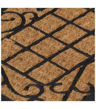 vidaXL Door Mat Rectangular 45x75 cm Rubber and Coir
