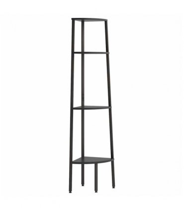 vidaXL 4-Tier Corner Shelf Black 45.5x31.5x150 cm