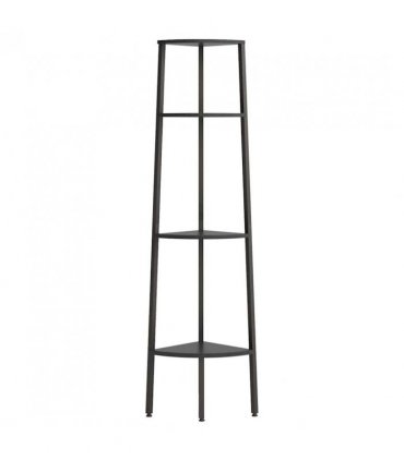 vidaXL 4-Tier Corner Shelf Black 45.5x31.5x150 cm