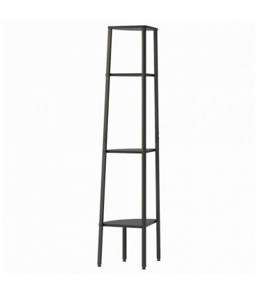 vidaXL 4-Tier Corner Shelf Black 45.5x31.5x150 cm