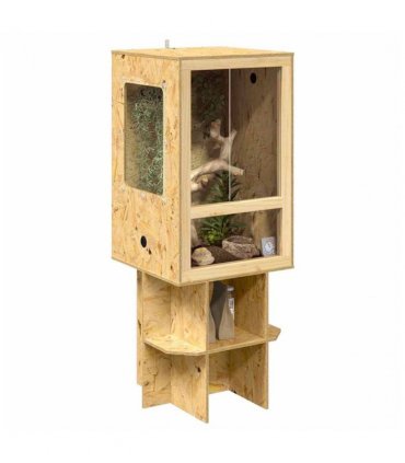 vidaXL Terrarium Brown 50 x 50 x 130 cm OSB