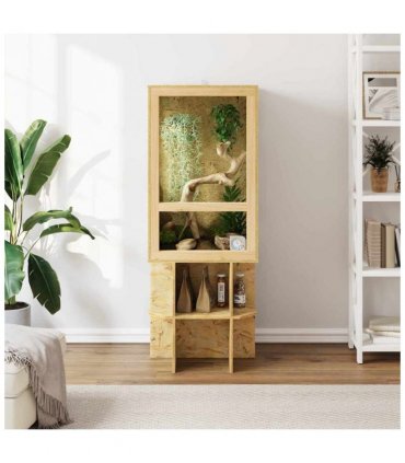 vidaXL Terrarium Brown 50 x 50 x 130 cm OSB