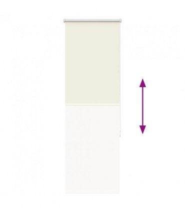 vidaXL Roller Blind Blackout Off White 55x130 cm Fabric Width 50.7 cm Polyester
