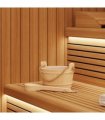 vidaXL Sauna Bucket 2 pcs Brown Solid Pine Wood and Hemp