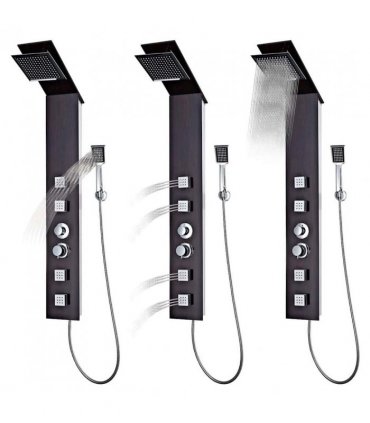vidaXL Shower Panel System Glass Brown