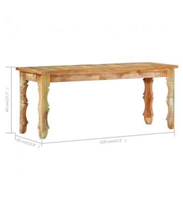 vidaXL Bench 110x35x45 cm Solid Reclaimed Wood