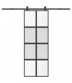 vidaXL Sliding Door with Hardware Set 76x205 cm Tempered Glass&Aluminium