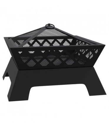 vidaXL Fire Pit with Poker 50 cm XXL Steel