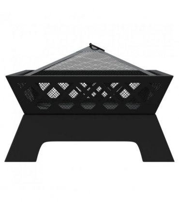 vidaXL Fire Pit with Poker 50 cm XXL Steel