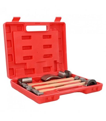 vidaXL 7-Piece Auto Body Hammer and Dolly Dent Repair Set