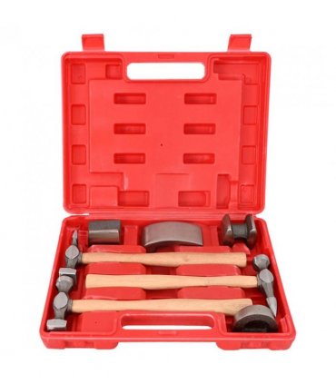 vidaXL 7-Piece Auto Body Hammer and Dolly Dent Repair Set
