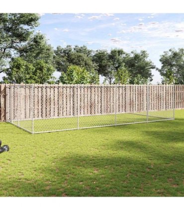 vidaXL Outdoor Dog Kennel 7.6x3.8x1.9 m