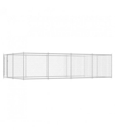 vidaXL Outdoor Dog Kennel 7.6x3.8x1.9 m
