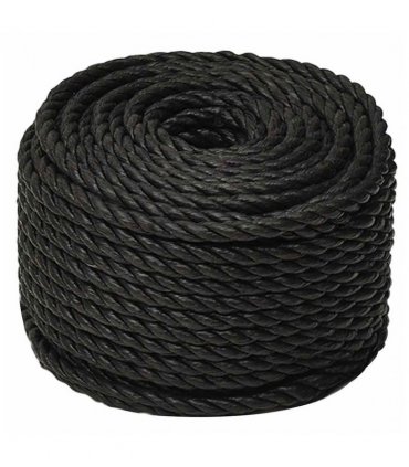 vidaXL Work Rope Black 12 mm 250 m Polypropylene