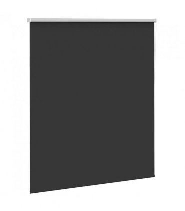 vidaXL Roller Blind Blackout Black 130x150 cm Fabric Width 126.6 cm Polyester