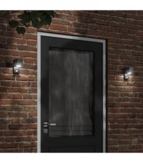 vidaXL Outdoor Wall Light with Sensor Black Die-cast Aluminium