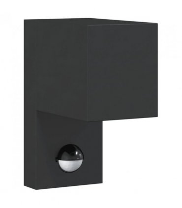vidaXL Outdoor Wall Light with Sensor Black Die-cast Aluminium