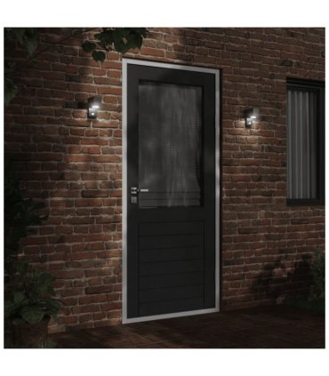vidaXL Outdoor Wall Light with Sensor Black Die-cast Aluminium