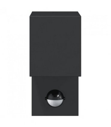 vidaXL Outdoor Wall Light with Sensor Black Die-cast Aluminium