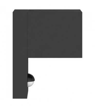 vidaXL Outdoor Wall Light with Sensor Black Die-cast Aluminium