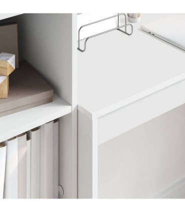 vidaXL Desk with Drawer with Shelf with Storage 2 pcs White