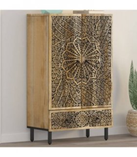 vidaXL Highboard 60x33x100 cm Solid Wood Mango