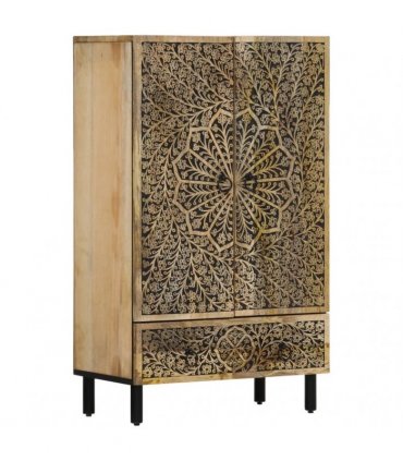 vidaXL Highboard 60x33x100 cm Solid Wood Mango
