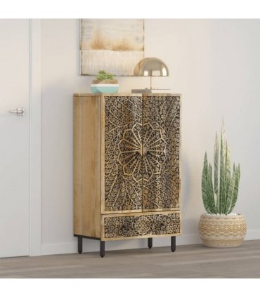 vidaXL Highboard 60x33x100 cm Solid Wood Mango