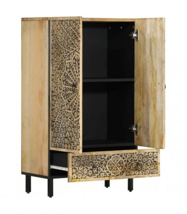vidaXL Highboard 60x33x100 cm Solid Wood Mango