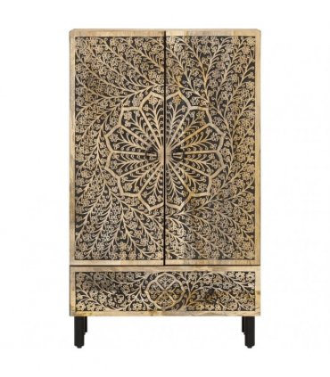 vidaXL Highboard 60x33x100 cm Solid Wood Mango