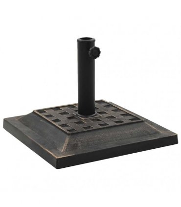 vidaXL Parasol Base Square Polyresin 12 kg Bronze