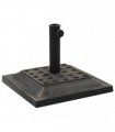 vidaXL Parasol Base Square Polyresin 12 kg Bronze