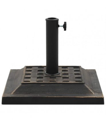 vidaXL Parasol Base Square Polyresin 12 kg Bronze
