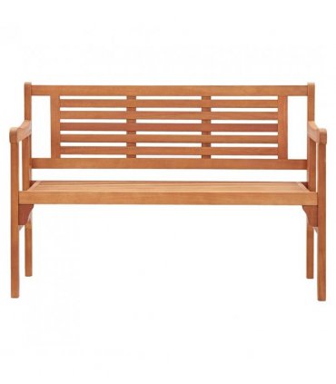 vidaXL Foldable Bench | Natural | Solid eucalyptus wood | 120 cm |  Foldable