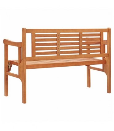 vidaXL Foldable Bench | Natural | Solid eucalyptus wood | 120 cm |  Foldable