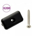 vidaXL Decking Clips with Screws 200pcs Plastic and Stainless Steel304