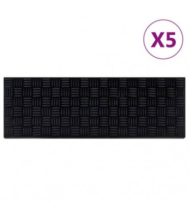 vidaXL Stair Treads 5 pcs 25x75 cm Rubber