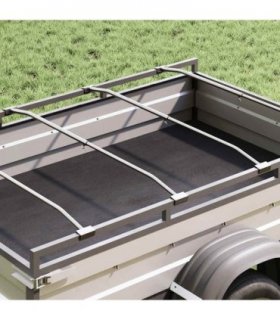 vidaXL Tarpaulin Bracket for Trailers 4 pcs Silver 136-218 cm Aluminum