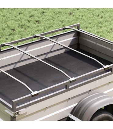 vidaXL Tarpaulin Bracket for Trailers 4 pcs Silver 136-218 cm Aluminum