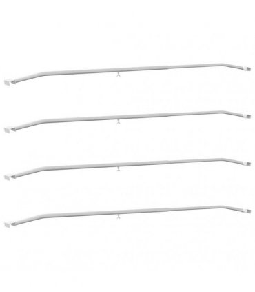vidaXL Tarpaulin Bracket for Trailers 4 pcs Silver 136-218 cm Aluminum