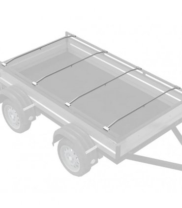 vidaXL Tarpaulin Bracket for Trailers 4 pcs Silver 136-218 cm Aluminum