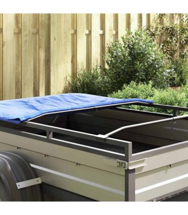 vidaXL Tarpaulin Bracket for Trailers 4 pcs Silver 136-218 cm Aluminum