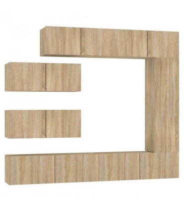 vidaXL Tv Cabinet Set | Set of 7 | Sonoma oak | Engineered wood | Standard
