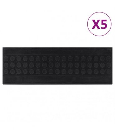 vidaXL Stair Treads 5 pcs 25x75 cm Rubber