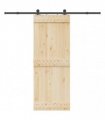 vidaXL Sliding Door Hardware Kit 213.5 cm Steel Black
