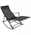 vidaXL Garden Chair | Black | Steel | Standard | Foldable | Garden Chair