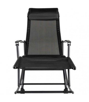 vidaXL Garden Chair | Black | Steel | Standard | Foldable | Garden Chair