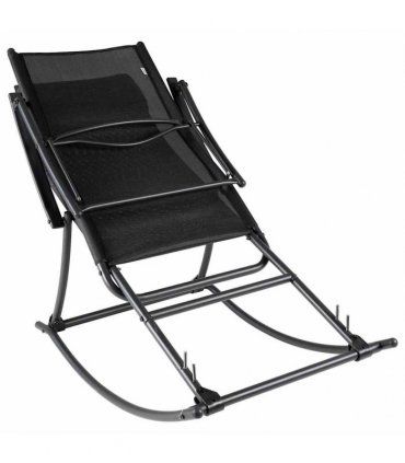 vidaXL Garden Chair | Black | Steel | Standard | Foldable | Garden Chair