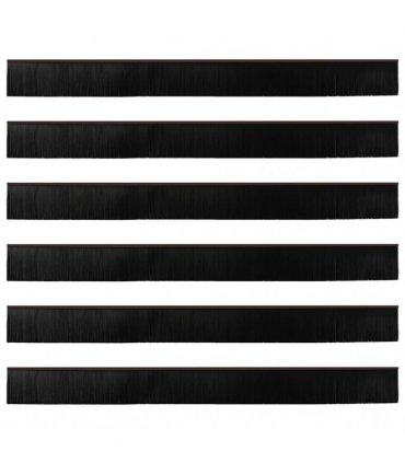 vidaXL Screw-on Door Brush Seals 6 pcs Brown 100 cm Aluminium Alloy