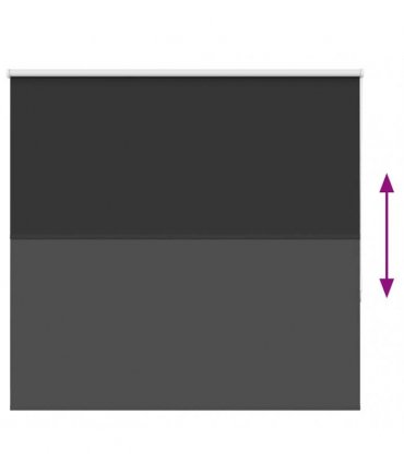 vidaXL Roller Blind Blackout Black 160x150 cm Fabric Width 156.6 cm Polyester